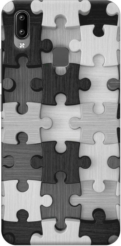 SP KING Back Cover for Vivo Y93  (Black, White, 3D Case)