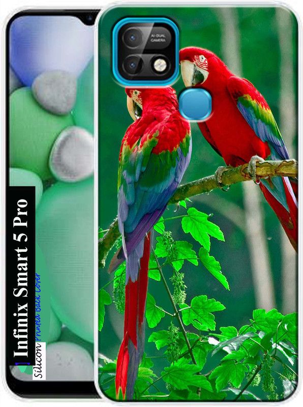 CUTECASE Back Cover for Infinix Smart 5 Pro / Infinix Smart 5Pro  (Multicolor, Dual Protection, Silicon, Pack of: 1)