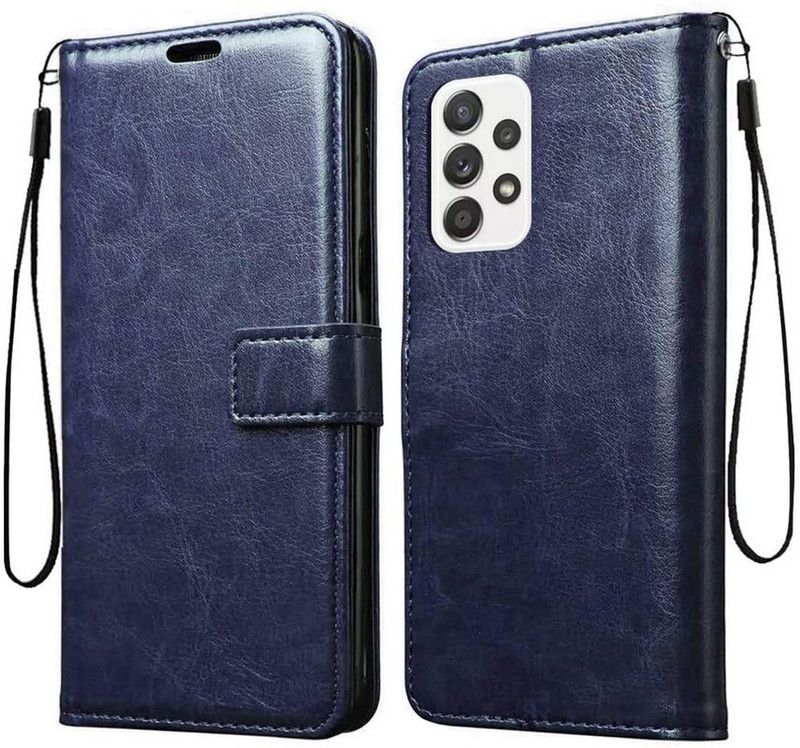 Rakulo Flip Cover for Samsung Galaxy A32 4G  (Blue, Dual Protection, Pack of: 1)