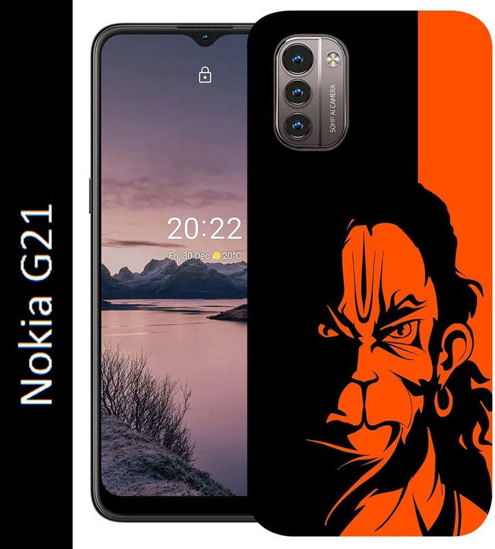 Gabroo Back Cover for Nokia G21  (Black, Orange, Grip Case, Silicon, Pack of: 1)