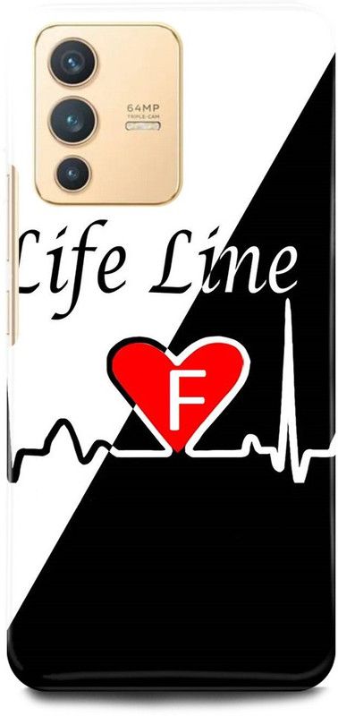 FIKORA Back Cover for Vivo V23 Pro 5G, V2132, F, NAME, LETTER, ALPHABET, LIFELINE  (White, Hard Case, Pack of: 1)