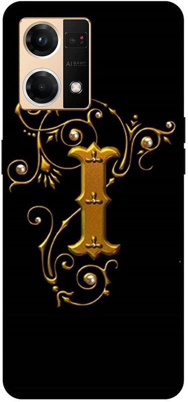 THE NARAYANA COLLECTIONS Back Cover for OPPO F21s PRO- CPH2461-I,LATTER,GOLDRN,ALPHABET,NAME  (Multicolor, Hard Case, Pack of: 1)