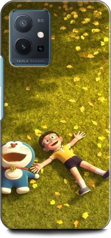 Wall Art Back Cover for Vivo T1 (5G) DORAEMON, NOBITA, CARTOON, FUNNY, CUTE, DORAEMON, DOREMON  (Multicolor, Dual Protection, Pack of: 1)