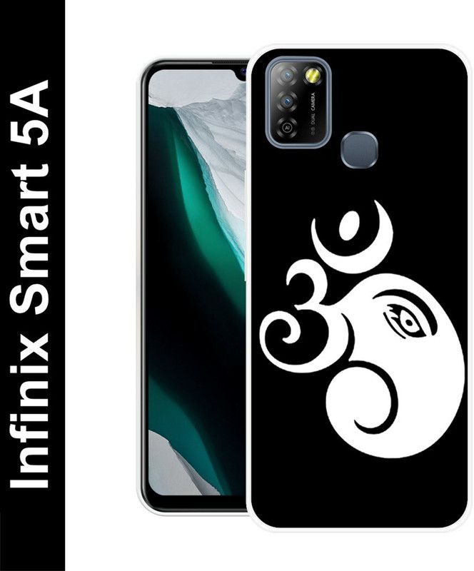 Artage Back Cover for Infinix Smart 5A  (Black, White, Silicon, Pack of: 1)