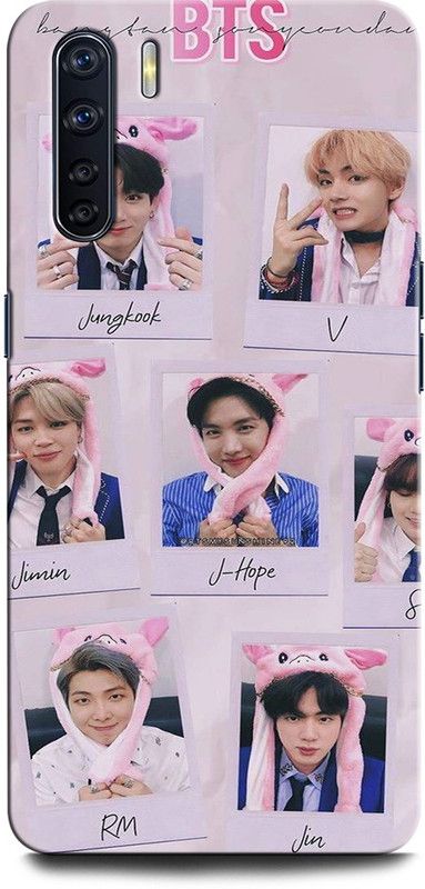 INTELLIZE Back Cover for OPPO F15 BTS, V, JUNGBOOK, JIMIN, JIN, BTS ARMY, SINGER, BOY BAND  (Multicolor, Hard Case, Pack of: 1)