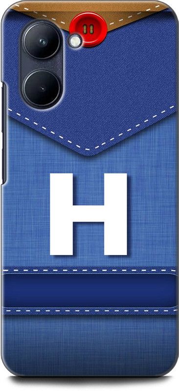 WallCraft Back Cover for Realme C33, RMX3624 H, H LETTER, H NAME, BLUE, JEANS, H ALPHABET, ALPHABET  (Multicolor, Dual Protection, Pack of: 1)
