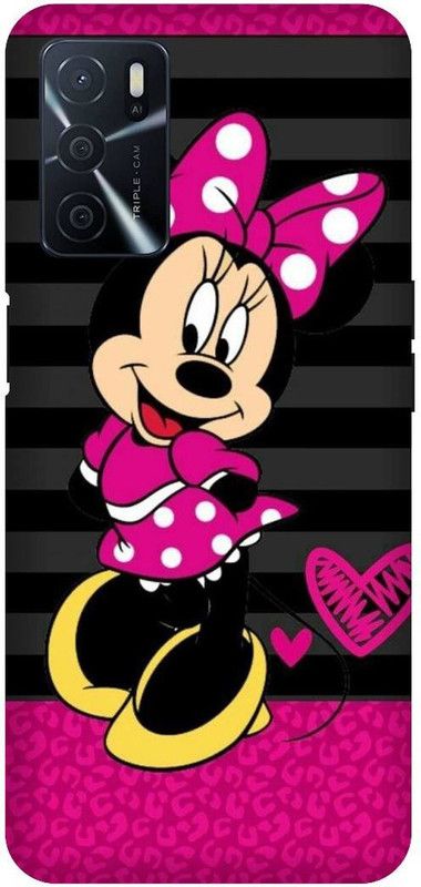 VS PRINT LINK Back Cover for OPPO A16 \ CPH2269 \ mickey,minnie,mouse,pink,Printed back cover  (Pink, Hard Case, Pack of: 1)