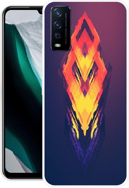 Vaultart Back Cover for Vivo Y12s  (Multicolor, Dual Protection, Silicon, Pack of: 1)