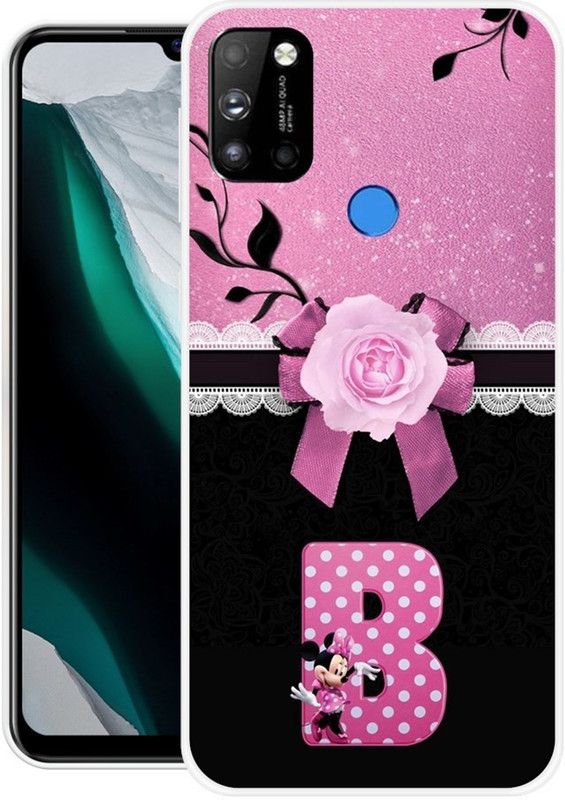 KUDI Back Cover for LG W41  (Pink, Black, Grip Case, Silicon)