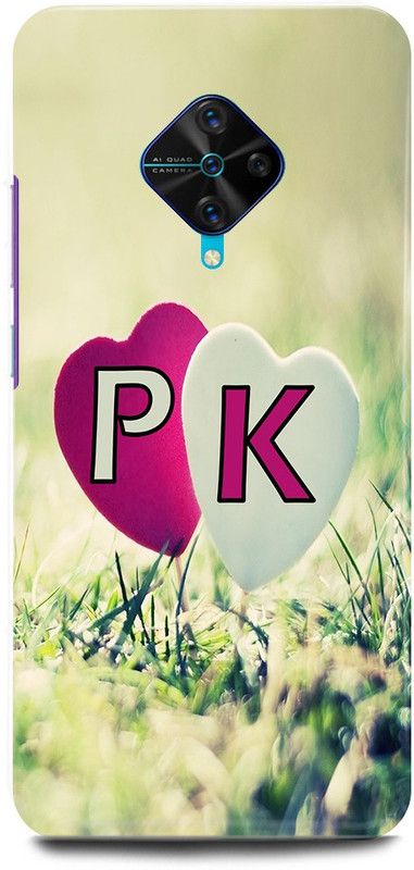 JUGGA Back Cover for Vivo S1 Pro, 1920, P LOVES K NAME,P NAME, K LETTER, ALPHABET,P LOVE K NAME  (Green, Hard Case, Pack of: 1)