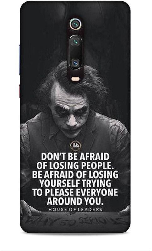MAPPLE Back Cover for Redmi K20 (Joker / Quotation)  (Black, Hard Case, Pack of: 1)