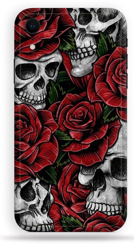 LAMHA Apple iPhone XR, Apple iPhone XR Mobile Skin  (Ultra Super Roses And Skulls With High Matte Finish.)