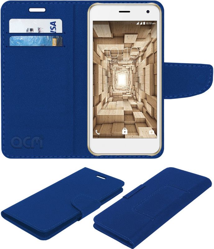 ACM Flip Cover for Karbonn Titanium 3d Plex  (Blue, Cases with Holder, Pack of: 1)
