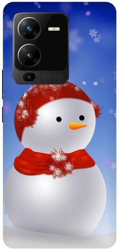Afterglow Back Cover for ViVO V25 PRO 5G SNOWMAN, VECTORBACKGROUND, CHRISTMANTHEMESNOWMAN  (Multicolor, Pack of: 1)