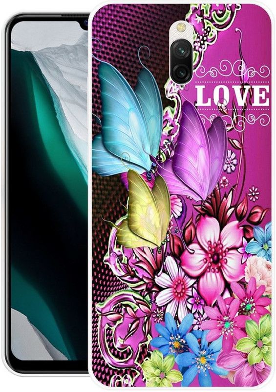 REALKING Back Cover for Mi Redmi 8A Dual  (Multicolor, Grip Case, Silicon)
