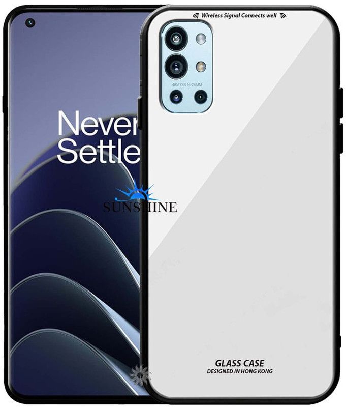 SUNSHINE Back Cover for ONEPLUS-10 PRO Luxurious 9H Toughened Glass Back Case Shockproof TPU Bumper  (White, Dual Protection, Pack of: 1)