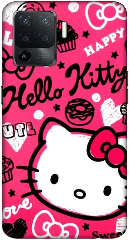 CROKIAN Back Cover for Oppo F19 Pro Hello Kitty Back Cover  (Pink, Hard Case, Pack of: 1)