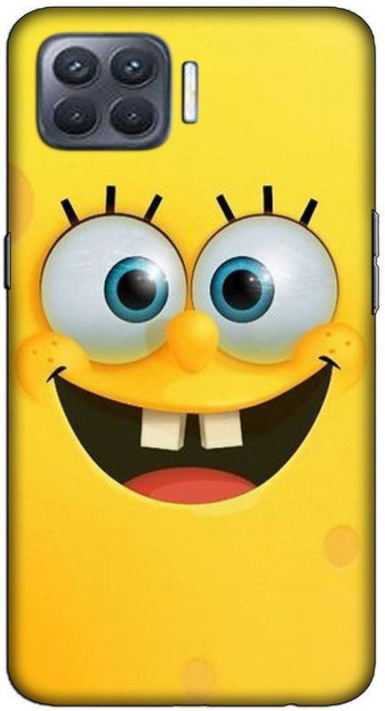 CROKIAN Back Cover for Oppo F17 Yellow smile Back Cover  (Multicolor, Hard Case, Pack of: 1)