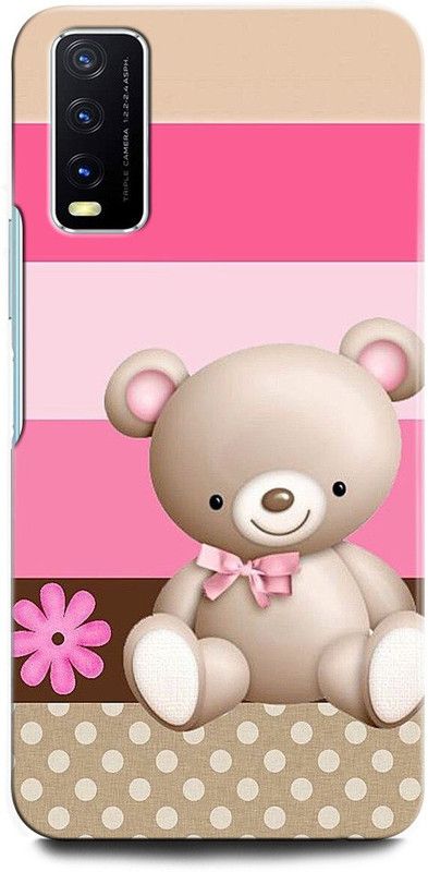 GRAFIQE Back Cover for Vivo Y12s V2033 BEAR, ANIMAL, LOVE ANIMAL, TEDDY BEAR, HEART, CUTE, I LOVE YOU  (Multicolor, Shock Proof, Pack of: 1)