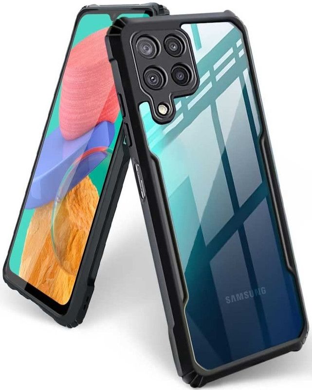 PHONE BACK COVER Flip Cover for Samsung Galaxy M53 5G  (Black, Transparent, Grip Case, Pack of: 1)
