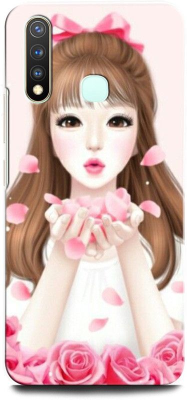 GRAFIQE Back Cover for Vivo Y19 1915/PD1934F_EX GIRL BOY LOVE, ANIME, SWEET COUPLE, TOGETHER, HEART , FLOWER  (Multicolor, Shock Proof, Pack of: 1)