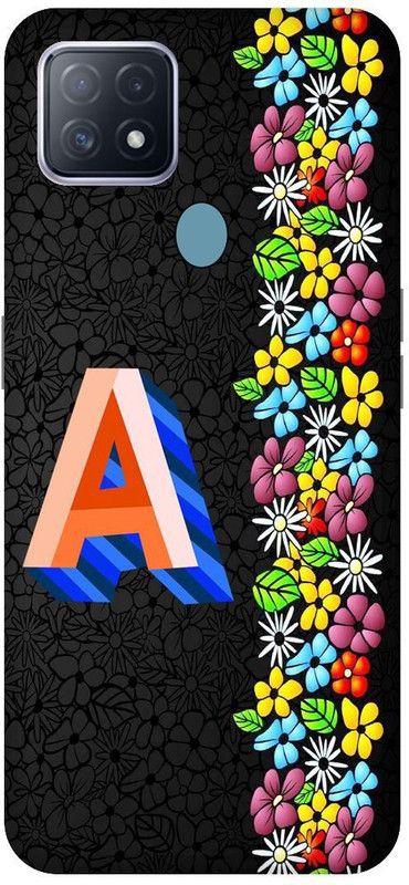 KARJUN Back Cover for OPPO A15s, A Flower Name Printed  (Multicolor, Hard Case, Pack of: 1)