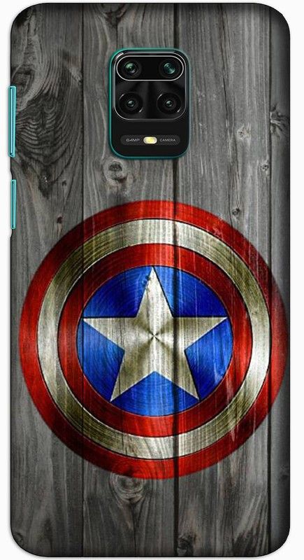 artocus Back Cover for Redmi Note 9 Pro Max, Redmi Note 9 Pro Max Captin america shield Printed Back Cover  (Multicolor, Hard Case, Pack of: 1)