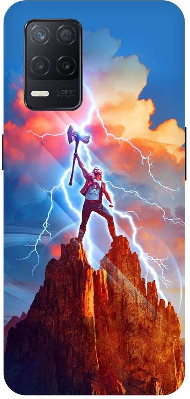 ThePrintlink Back Cover for Realme 8 5G, RMX3241, THOR, THOR HAMMER, AVENGER, MARVEL, SUPERHERO  (Multicolor, Shock Proof, Pack of: 1)