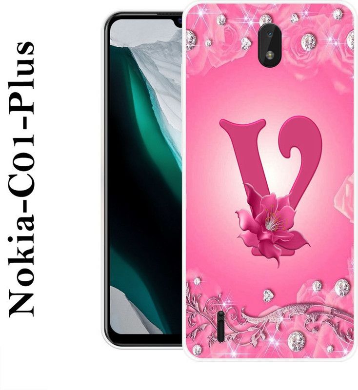 INDIALAND Back Cover for Nokia C01 Plus  (Pink, Grip Case, Silicon)