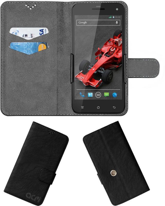 ACM Flip Cover for Lava Xolo Q1000s  (Black, Cases with Holder, Pack of: 1)