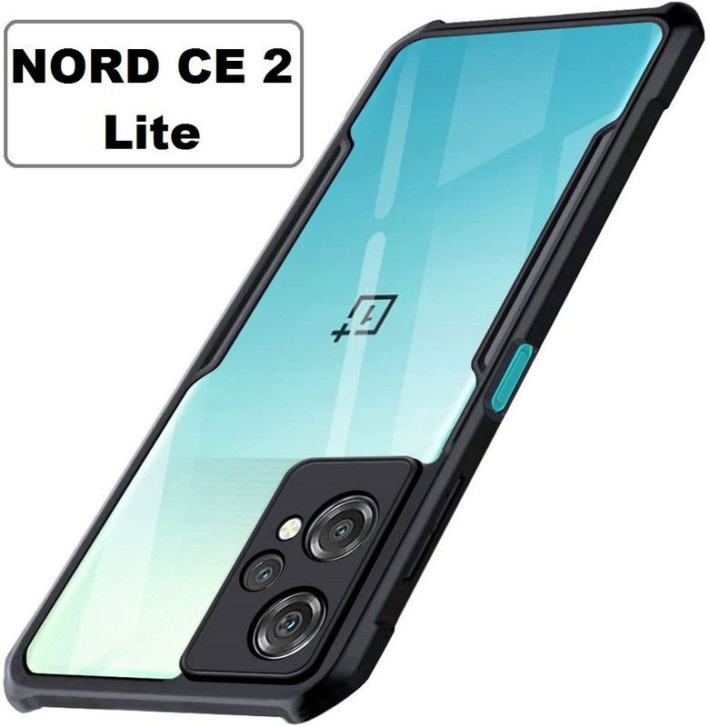 xykos Back Cover for OnePlus Nord Ce 2 Lite  (Black, Transparent, Grip Case)
