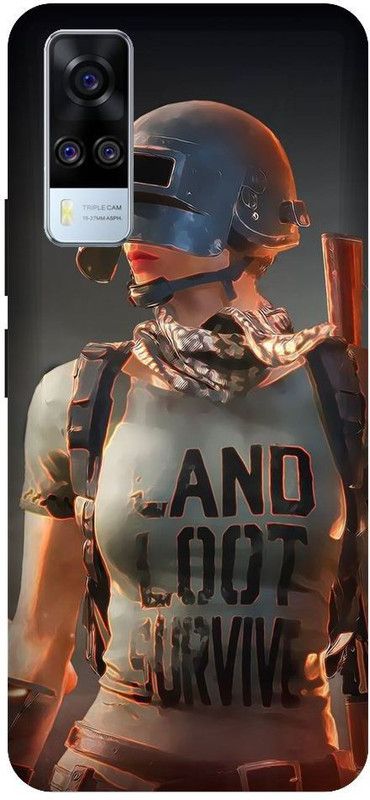 URCHIN Back Cover for Vivo Y31 Pubg, Kar98, Pubg lover, Pubg Game, Pubg Love, Chicken dinner  (Multicolor, Shock Proof, Pack of: 1)
