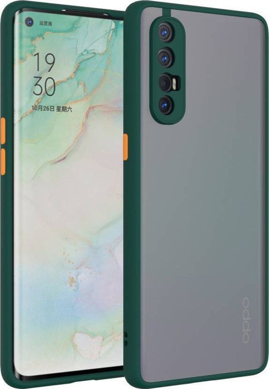 FIVE-O Back Cover for Oppo Reno 3 Pro  (Green, Camera Bump Protector, Pack of: 1)