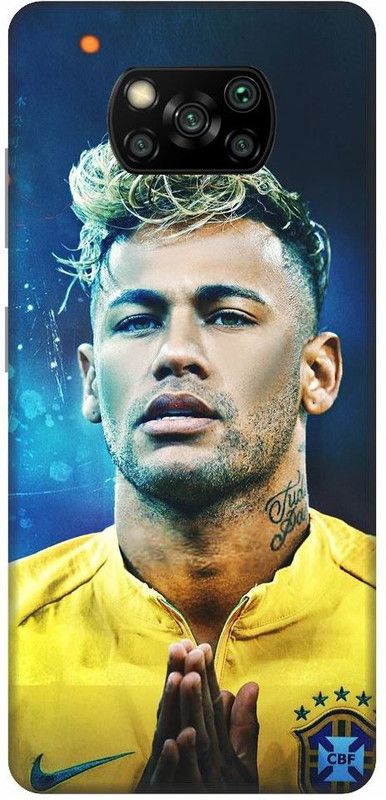 URCHIN Back Cover for Poco X3 Neymar, Neymar10, FCB, mEssie, footballer,sports  (Multicolor, Shock Proof, Pack of: 1)