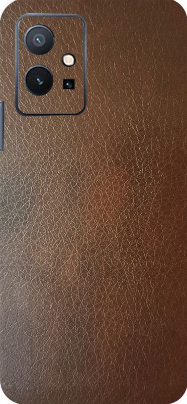 Mclaxa Brown Leather Mobile Back Skin, Brown Leather, Vivo T1 Mobile Skin  (Brown Leather Skin With Super Matte Finish)
