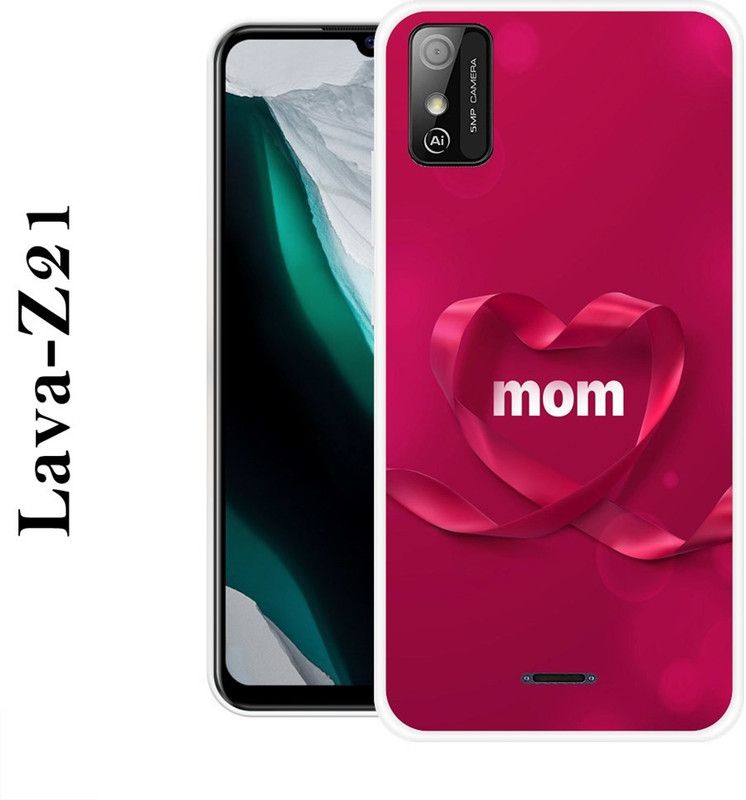 SIMAWAT Back Cover for Lava Z21  (Pink, White, Grip Case, Silicon)