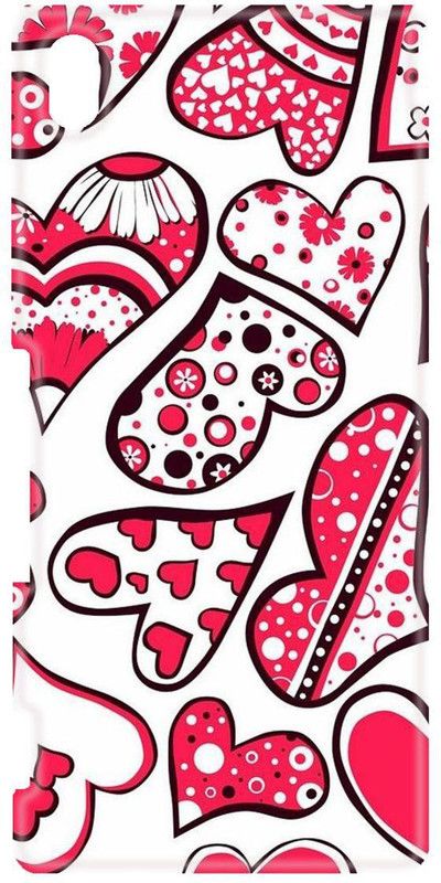 Smutty Back Cover for Sony Xperia M4 Aqua, Sony Xperia M4 Aqua Dual - Hearts Print  (Multicolor, Hard Case, Pack of: 1)
