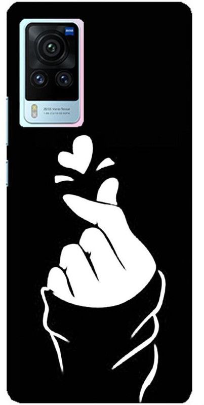 KIZIN Back Cover for Vivo X60 PRO  (White, Black, Hard Case)