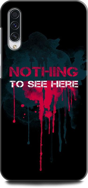 KEYCENT Back Cover for SAMSUNG Galaxy A70 NO THING TO SEE HERE, QUOTES, RED, BLACK, WALL, TEXTURE  (Multicolor, Shock Proof, Pack of: 1)