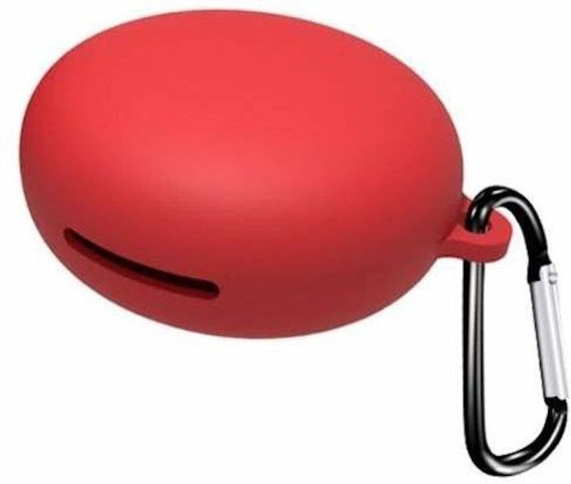 JBJ Front & Back Case for oppo enco w31 cover with carabiner hook   (Red, Dual Protection, Silicon, Pack of: 1)