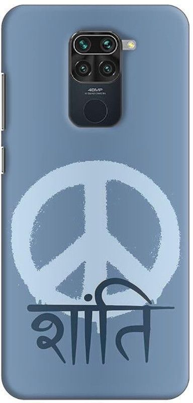 NDCOM Back Cover for Redmi Note 9 Peace Symbol Illustration Printed  (Multicolor, Hard Case, Pack of: 1)