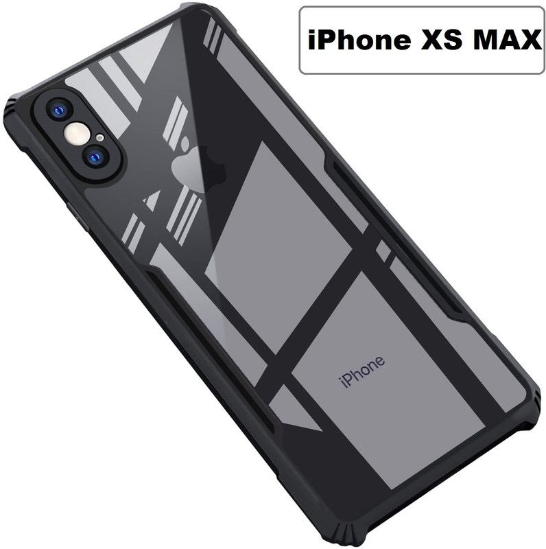 xykos Back Cover for Apple iPhone XS Max  (Black, Transparent, Grip Case)