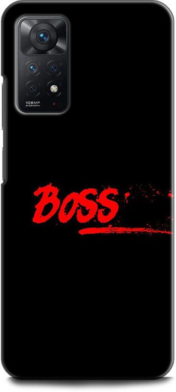 INDICRAFT Back Cover for REDMI Note 11 Pro Plus 5G BOSS, QUOTES, RED, BLACK  (Multicolor, Shock Proof, Pack of: 1)