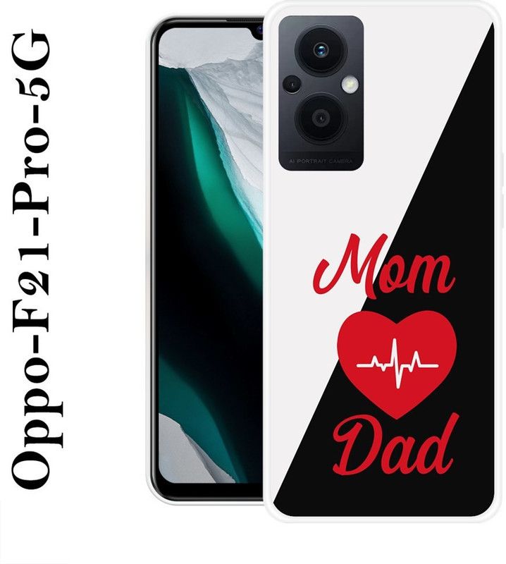JATLAND Back Cover for Oppo F21 Pro 5G  (Black, White, Grip Case, Silicon)