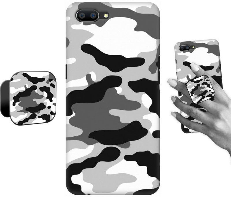 COBIERTAS Back Cover for Realme C1  (Multicolor, Cases with Holder, Pack of: 2)