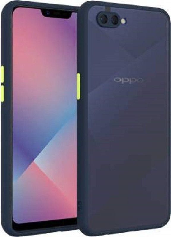 Colorcase Back Cover for Oppo A3s  (Blue, Silicon, Pack of: 1)