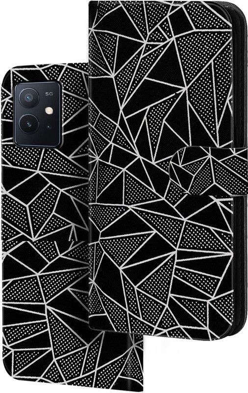 Knotyy Flip Cover for iQOO Z6 5G  (Black, Dual Protection)