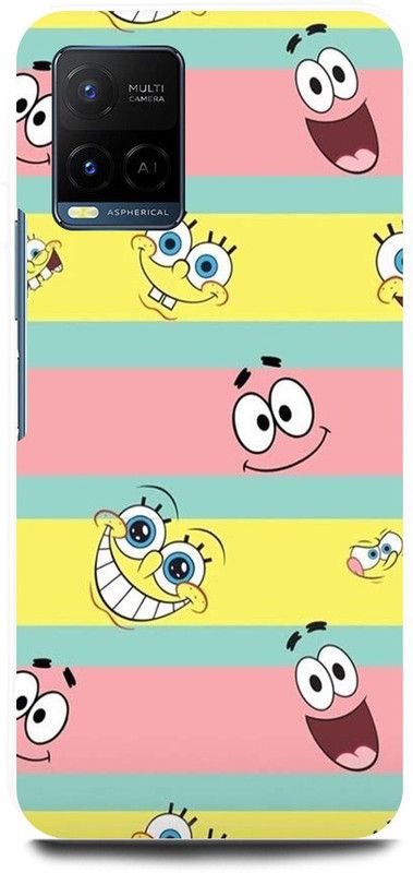 play fast Back Cover for Vivo Y21T, V2135 SPONJBOB, SQUIRPANTS, CARTOON  (Multicolor, Hard Case, Pack of: 1)