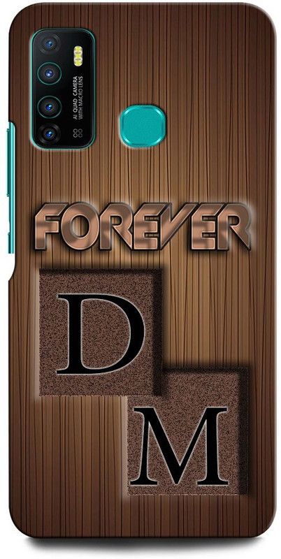INTELLIZE Back Cover for Infinix Hot 9 DM, D LOVE M, M LOVE D, D LETTER, M LETTER, DM NAME  (Multicolor, Hard Case, Pack of: 1)