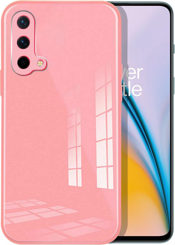 Alliance Back Cover for ONEPLUS NORD CE/1+NORD CE HYBRID GLASS  (Pink, Shock Proof, Pack of: 1)